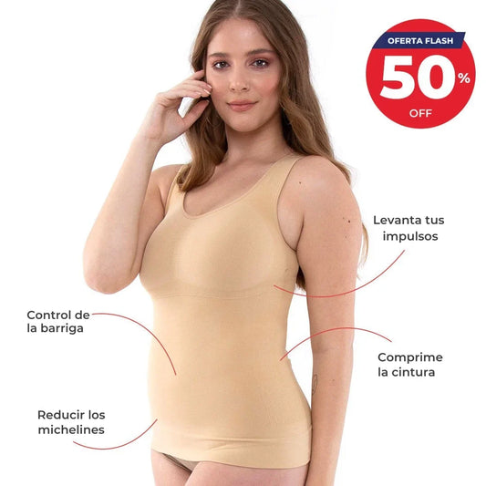 BodyShaper™ Camiseta Moldeadora Esconde-Gorditos: Faja Modeladora 3 en 1 - Moldea Tu Cuerpo