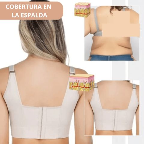 COMPRE 1 LLÉVESE 2 - Corpiño 5D Push Up - Oculta la Grasa de la Espalda - Bajo el Brazo - Imperfecciones